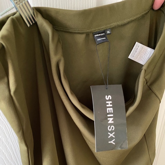 ☘️5 for $30☘️ Shein Plus Size Army Green High Waist 2X Skirt NWT - Picture 10 of 16